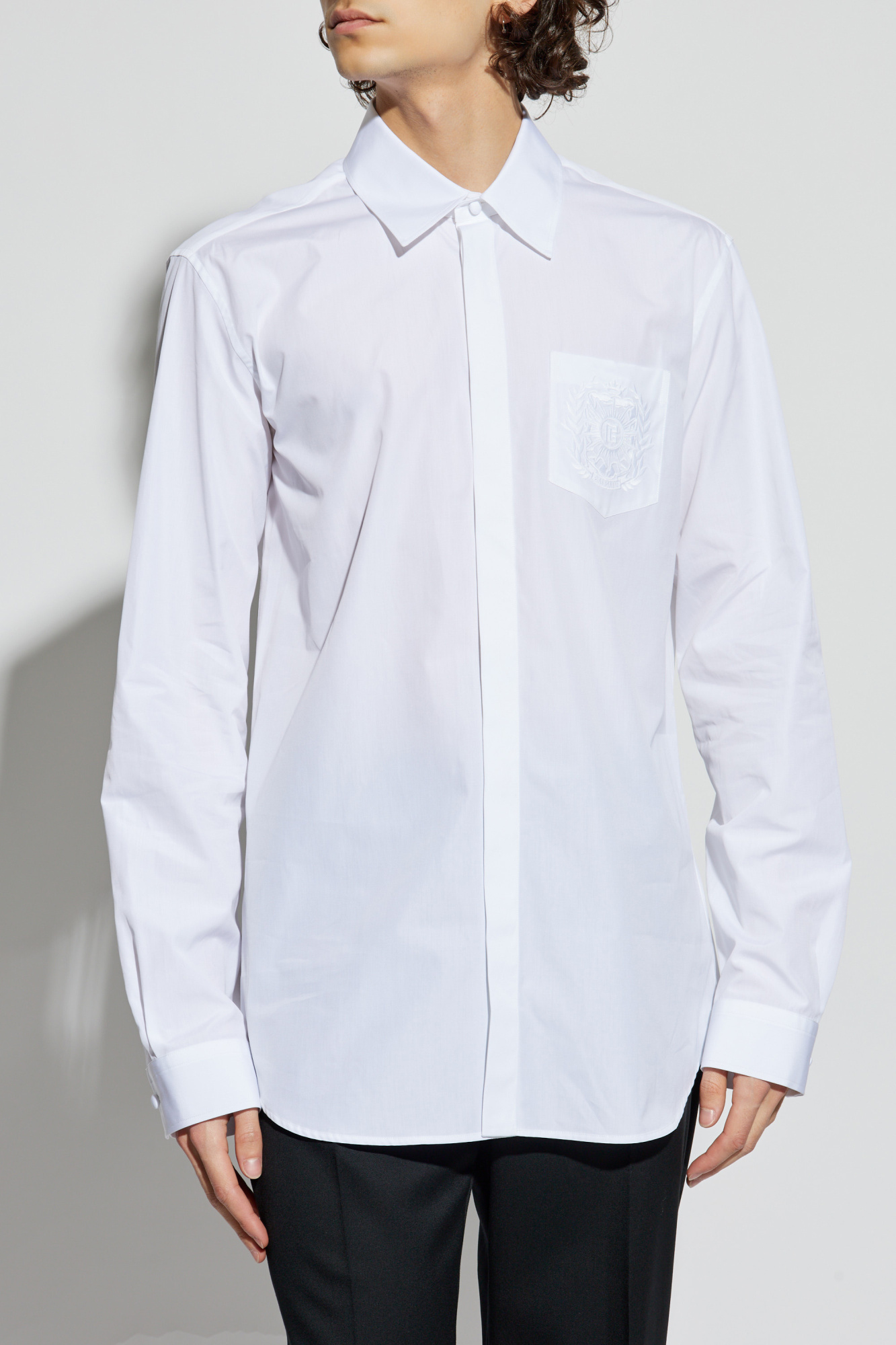 Balmain Cotton shirt with pocket | Men's | Vitkac
